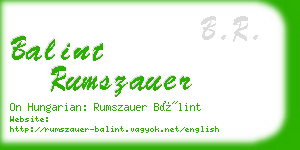 balint rumszauer business card